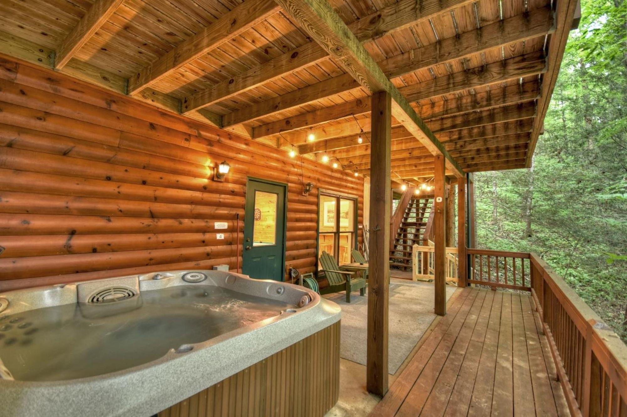 K6 Lodge Gather Around The Firepit Soak In The Hot Tub And Splash In The Creek بلو ريدج المظهر الخارجي الصورة